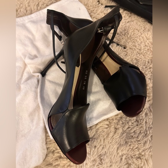 Dior black leather heels, size 9. Used - Picture 2 of 5